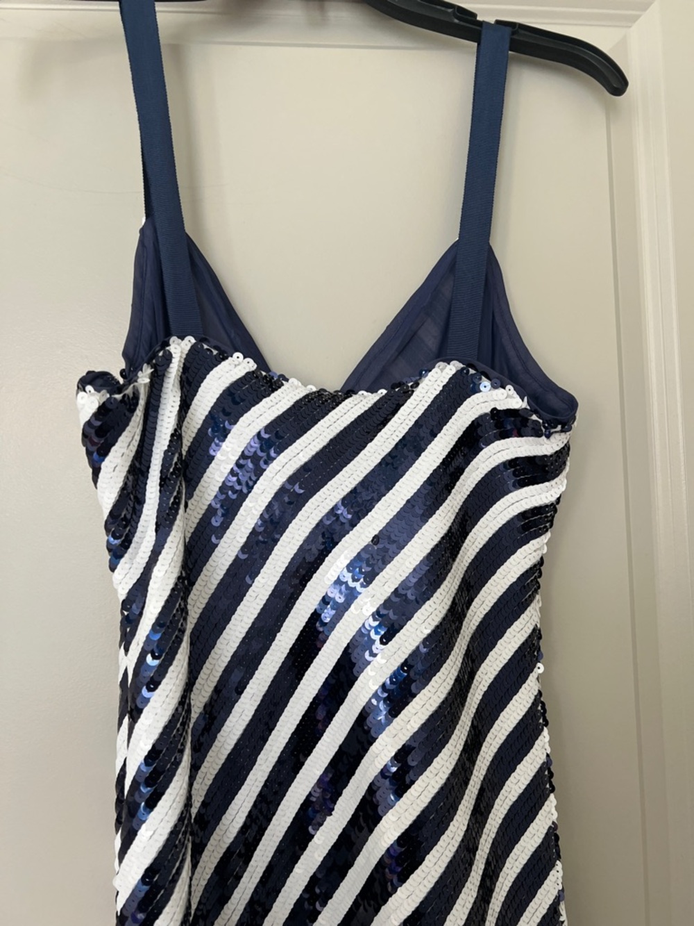 J. Crew Collection • Gwyneth V-neck slip dress in sequin stripe - Picture 7 of 8